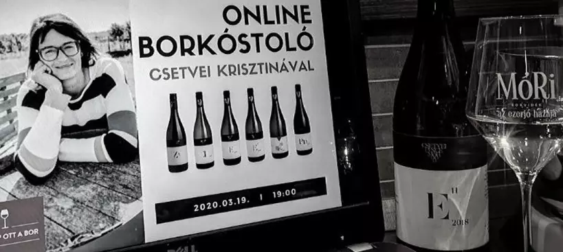 Online borkóstoló Csetvei Krisztinával című cikk borítóképe